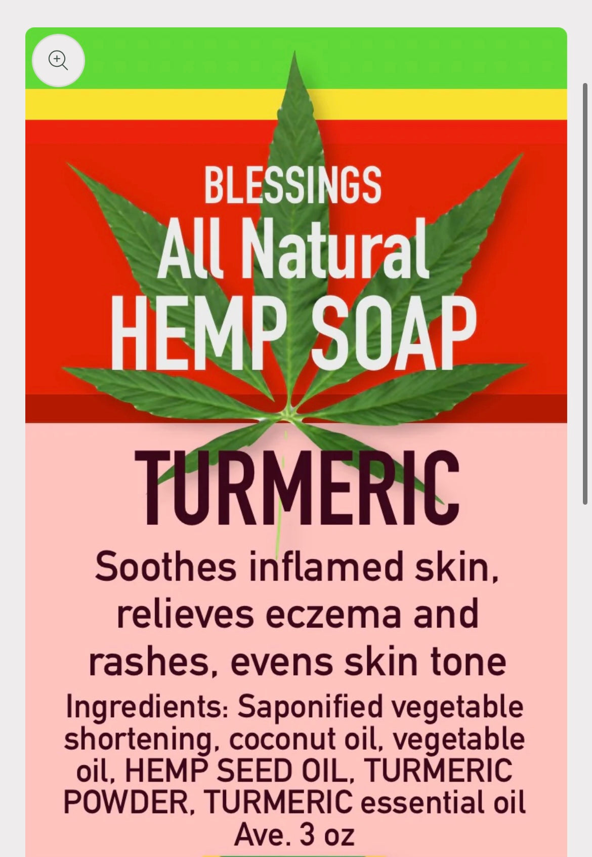 Hemp Turmeric Soap